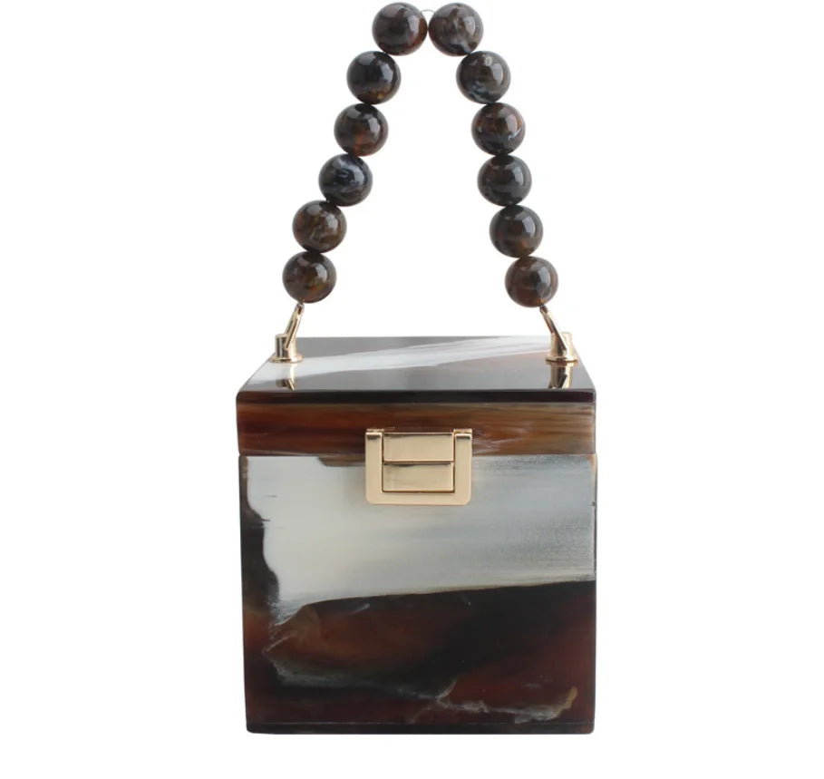 Girl's Acrylic Box Clutch Women Totes Handbag Fashion Party Hard Case Shoulder Bags Cross body messenger Bags Lady Handbags gift