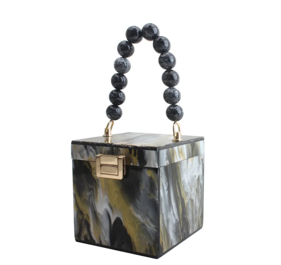 Girl's Acrylic Box Clutch Women Totes Handbag Fashion Party Hard Case Shoulder Bags Cross body messenger Bags Lady Handbags gift