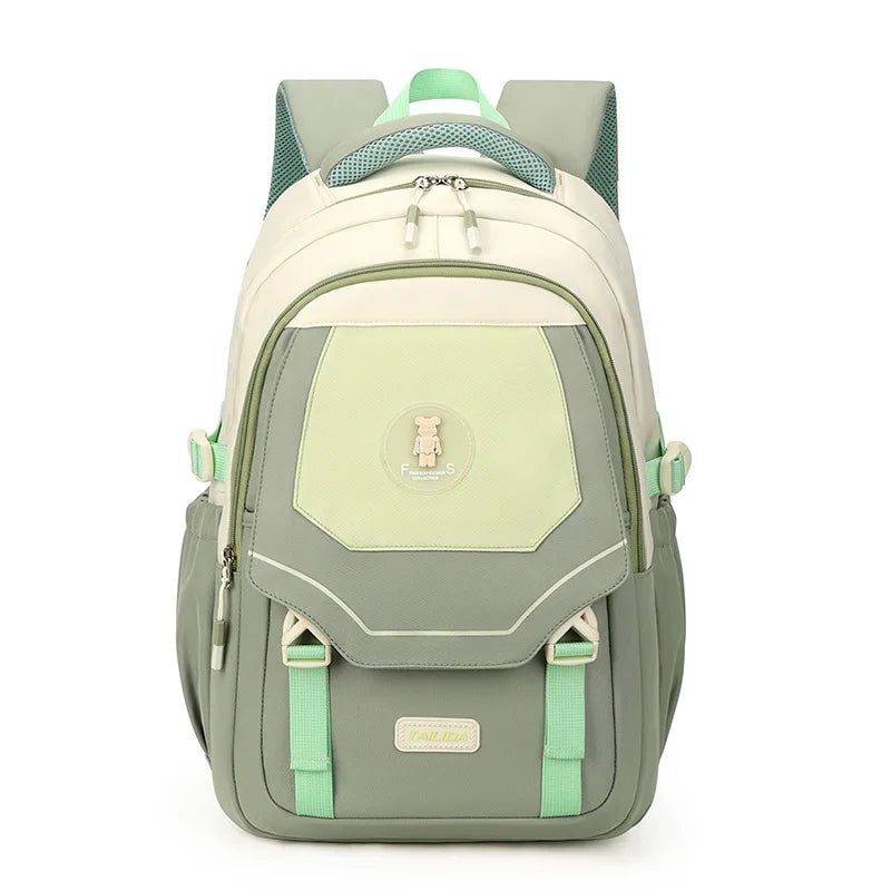 Girls Cute Schoolbag Elementary Middle School Backpack for Primary School Teens Carry On With Trolley Sleeve