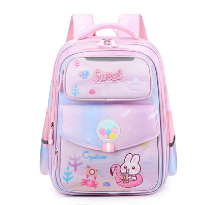 Girls Orthopedic Lightweight Waterproof School Bag,Backpack Bags for Teenage Students,weekend Bag Child Double Shoulder Bags