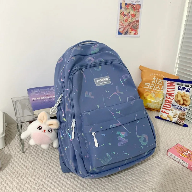 Girls School Backpack Large Capacity Casual Laptop Bag Waterproof Travel Rucksack Teen School Bag