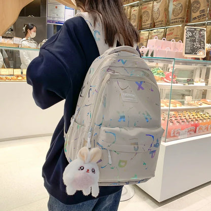 Girls School Backpack Large Capacity Casual Laptop Bag Waterproof Travel Rucksack Teen School Bag