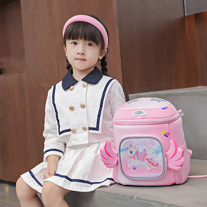 Girls' School Backpacks Pink Unicorn Schoolbag For Kindergarten Children Kids School Bags Students Pack Mochilas Kawaii Bolsa