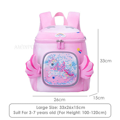 Girls' School Backpacks Pink Unicorn Schoolbag For Kindergarten Children Kids School Bags Students Pack Mochilas Kawaii Bolsa