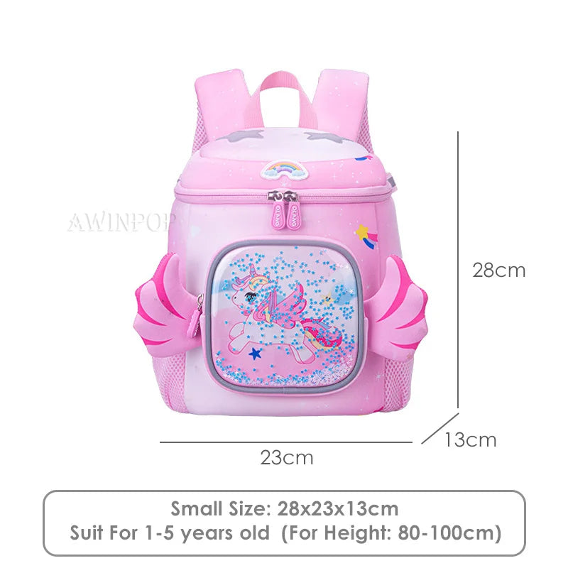Girls' School Backpacks Pink Unicorn Schoolbag For Kindergarten Children Kids School Bags Students Pack Mochilas Kawaii Bolsa