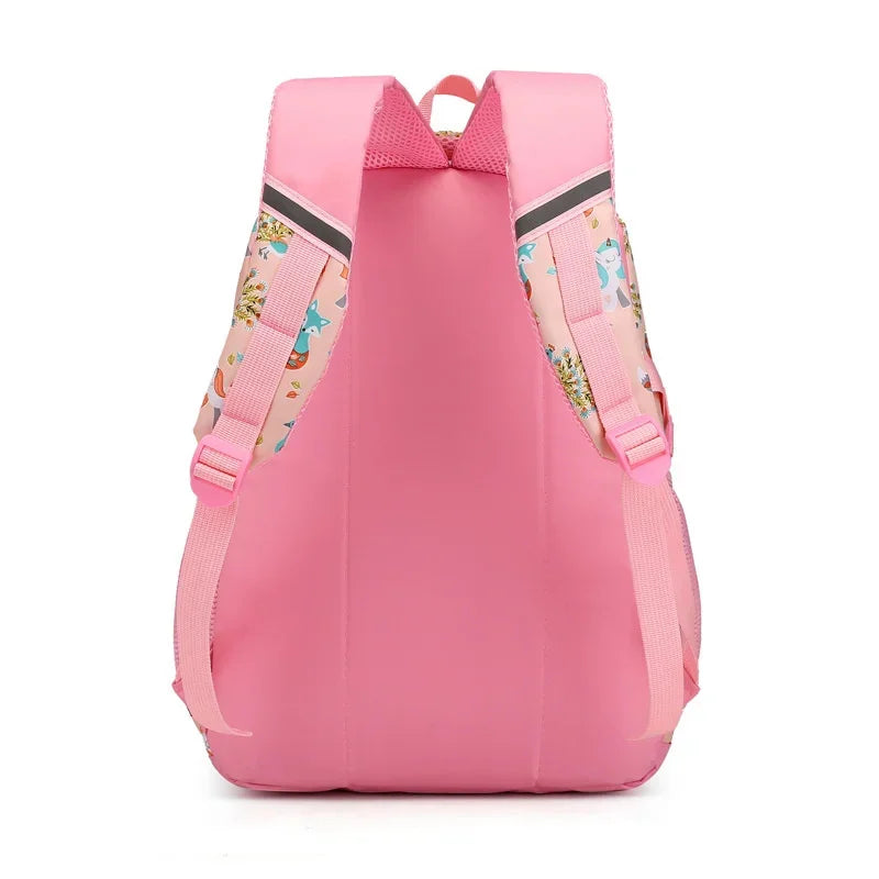 Girls School Bags Children Primary Backpack animal Print Princess Schoolbag Cute Cartoon Kids Bookbags Mochila Escolar