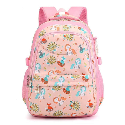 Girls School Bags Children Primary Backpack animal Print Princess Schoolbag Cute Cartoon Kids Bookbags Mochila Escolar