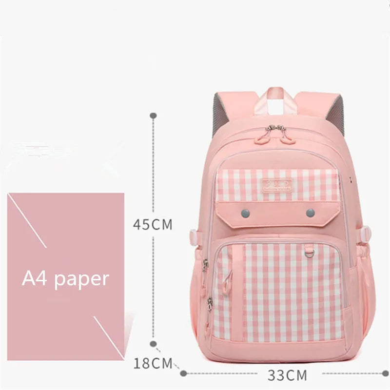 Girls School Bags for Teenagers Student Primary School Backpack Kids Large Capacity Casual College Style Schoolbags