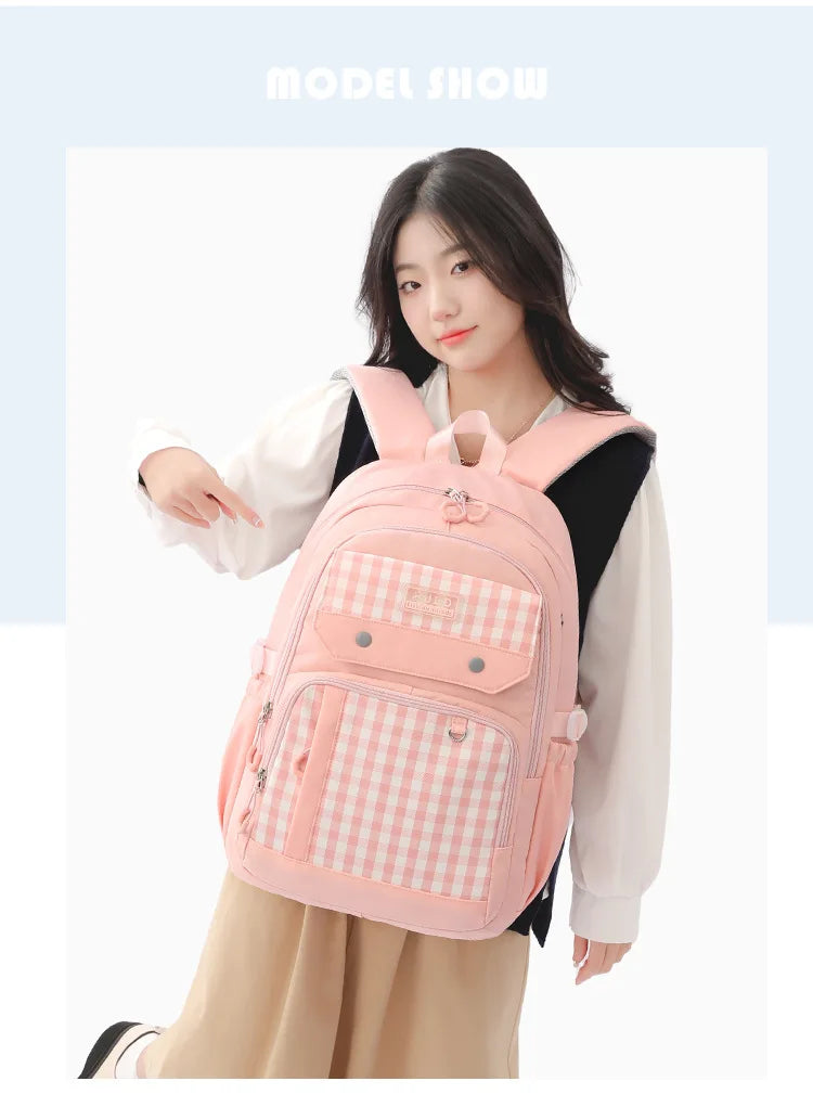 Girls School Bags for Teenagers Student Primary School Backpack Kids Large Capacity Casual College Style Schoolbags