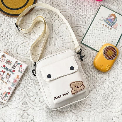 Girls Shoulder Bag Womens Crossbody Bag Teenager Cartoon Bear Messenger Bag Small Satchel Bag Female Shopping Dating Bag