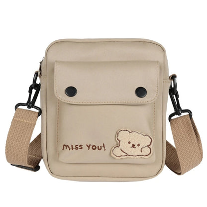 Girls Shoulder Bag Womens Crossbody Bag Teenager Cartoon Bear Messenger Bag Small Satchel Bag Female Shopping Dating Bag