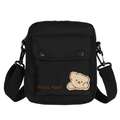 Girls Shoulder Bag Womens Crossbody Bag Teenager Cartoon Bear Messenger Bag Small Satchel Bag Female Shopping Dating Bag