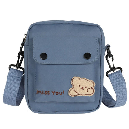 Girls Shoulder Bag Womens Crossbody Bag Teenager Cartoon Bear Messenger Bag Small Satchel Bag Female Shopping Dating Bag