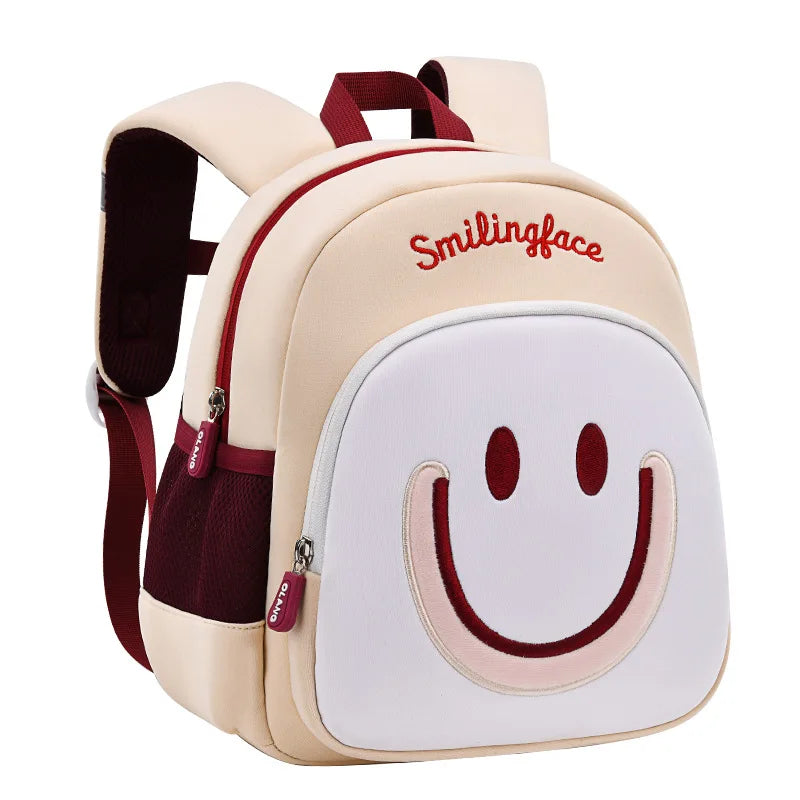 Girls Smile Face School Bags for Children Kindergarten Kids Backpacks Pupil Boys Elementary Student Bookbag Mochilas Escolares