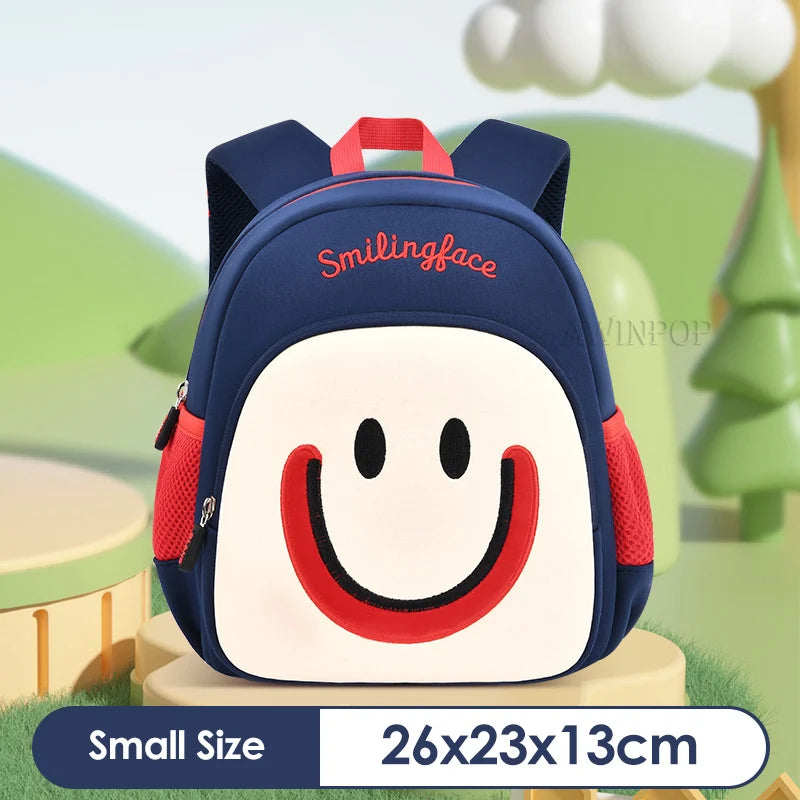 Girls Smile Face School Bags for Children Kindergarten Kids Backpacks Pupil Boys Elementary Student Bookbag Mochilas Escolares