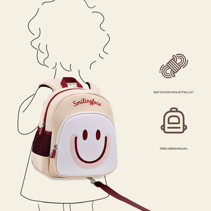 Girls Smile Face School Bags for Children Kindergarten Kids Backpacks Pupil Boys Elementary Student Bookbag Mochilas Escolares