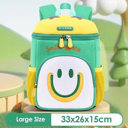 Girls Smile Face School Bags for Children Kindergarten Kids Backpacks Pupil Boys Elementary Student Bookbag Mochilas Escolares