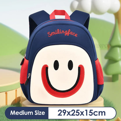 Girls Smile Face School Bags for Children Kindergarten Kids Backpacks Pupil Boys Elementary Student Bookbag Mochilas Escolares