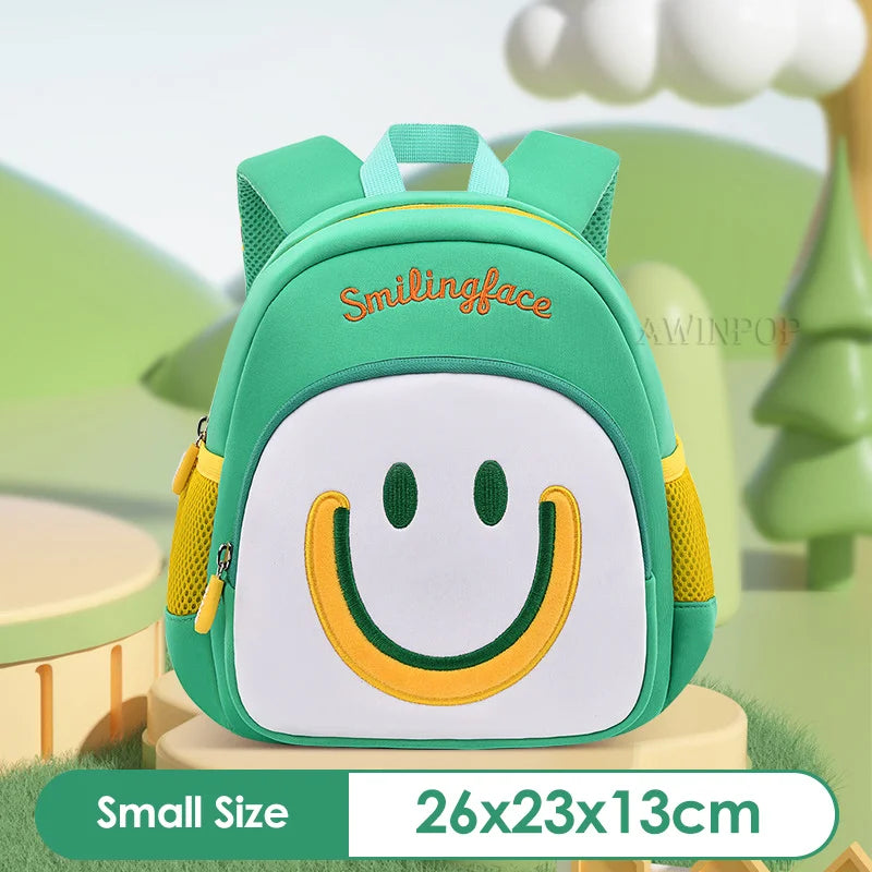 Girls Smile Face School Bags for Children Kindergarten Kids Backpacks Pupil Boys Elementary Student Bookbag Mochilas Escolares