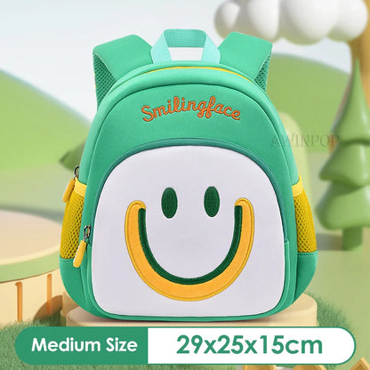 Girls Smile Face School Bags for Children Kindergarten Kids Backpacks Pupil Boys Elementary Student Bookbag Mochilas Escolares