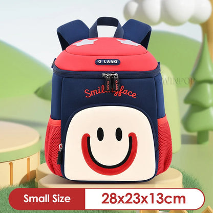 Girls Smile Face School Bags for Children Kindergarten Kids Backpacks Pupil Boys Elementary Student Bookbag Mochilas Escolares