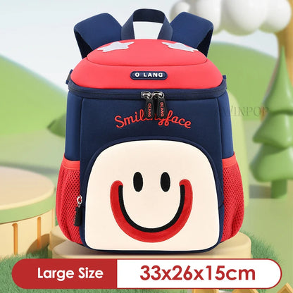 Girls Smile Face School Bags for Children Kindergarten Kids Backpacks Pupil Boys Elementary Student Bookbag Mochilas Escolares