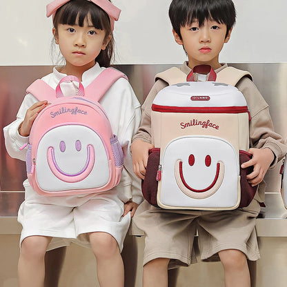 Girls Smile Face School Bags for Children Kindergarten Kids Backpacks Pupil Boys Elementary Student Bookbag Mochilas Escolares