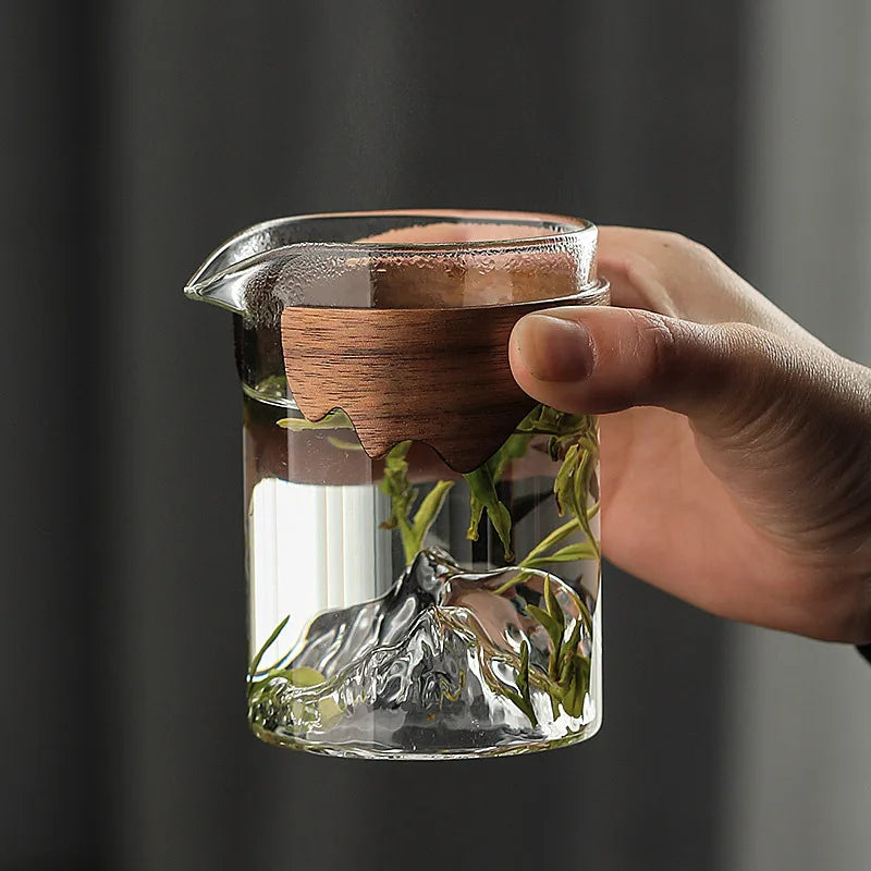 Glass Fair Cup Kombucha Pour Tea Fair Mug Tea Making Teaware Green Tea Tea Pot Transparent Pitcher Single
