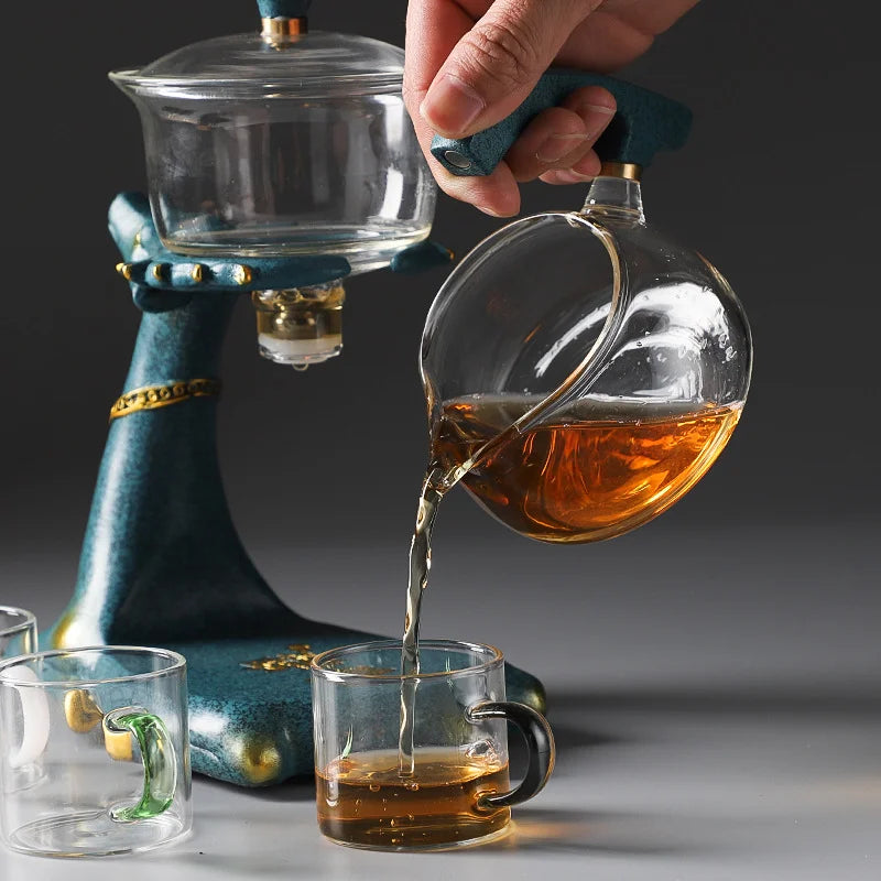 Glass Tea Pot Magnetic Water Diversion For Kitchen Loose Infusers Kettles Cooking Tea Maker Infuser Tetera Magnetic Teapot Set