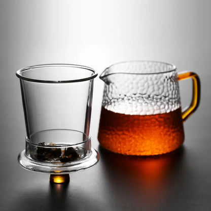 Glass Teapot Set Household Office Heat Resistant High Temperature Explosion Proof Teaware Tea Infuser Tea Set Teacups