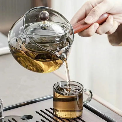 Glass Teapot Suitable for Stovetop Blooming Tea Maker Heat Resistant Thickened Kettle High Quality Spout Tea Steeper