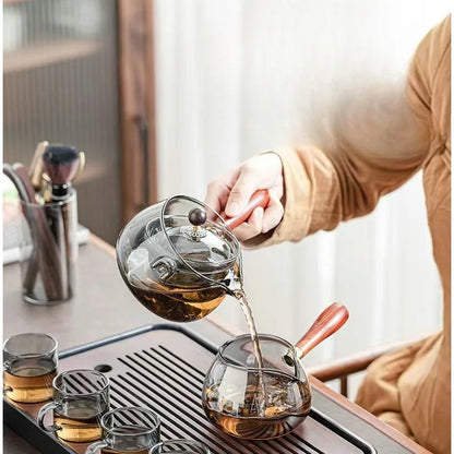 Glass Teapot Suitable for Stovetop Blooming Tea Maker Heat Resistant Thickened Kettle High Quality Spout Tea Steeper