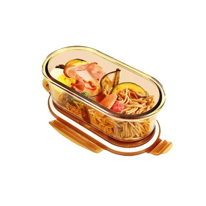 Glass lunch box on the microwave can be heated special soup bowl sealed fresh fruit box with lid lunch box