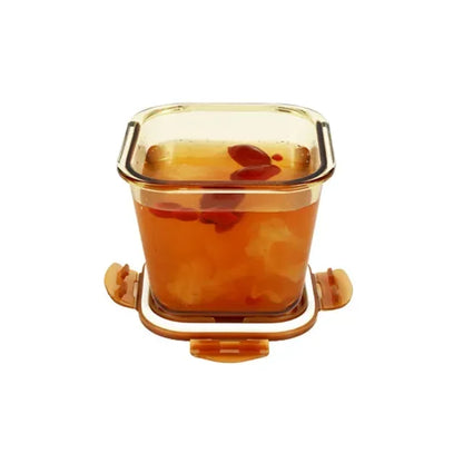 Glass lunch box on the microwave can be heated special soup bowl sealed fresh fruit box with lid lunch box