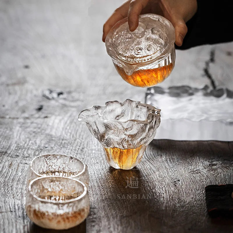 Glaze Pitcher Japan Tea Ceremony Kung Fu Tea Set Hand-Made Frozen Burning Fair Mug Tea Pitcher Single Tea Serving Cup