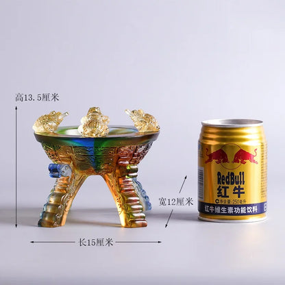Glazed Golden Toad Treasure Bowl Bafang Jubao Decoration Shop Decoration New Store Opening Gift