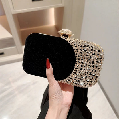 Glitter Clutch Purse Women Evening Handbag Small Phone Wallet Purse Shoulder Bag with Detachable Chain for Prom Wedding