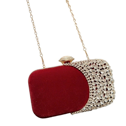Glitter Clutch Purse Women Evening Handbag Small Phone Wallet Purse Shoulder Bag with Detachable Chain for Prom Wedding