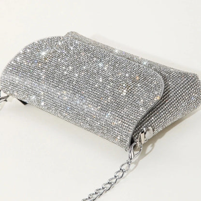 Glitter Evening Bag for Women Wedding Clutch Purse Chain Shoulder Bag Small Party Handbag Crossbody Bag