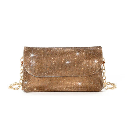 Glitter Evening Bag for Women Wedding Clutch Purse Chain Shoulder Bag Small Party Handbag Crossbody Bag