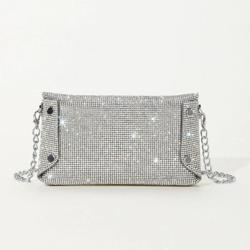 Glitter Evening Bag for Women Wedding Clutch Purse Chain Shoulder Bag Small Party Handbag Crossbody Bag