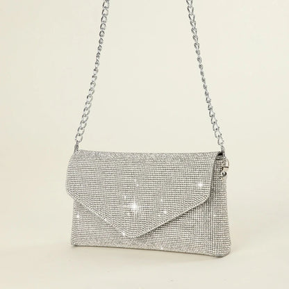 Glitter Evening Bag for Women Wedding Clutch Purse Chain Shoulder Bag Small Party Handbag Crossbody Bag