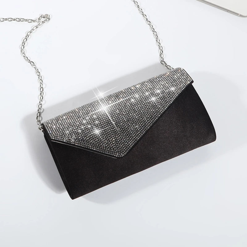 Glitter Purses and Handbags Envelope Evening Clutch Crossbody Bags Wedding Party Shoulder Bag for Women Gilrs