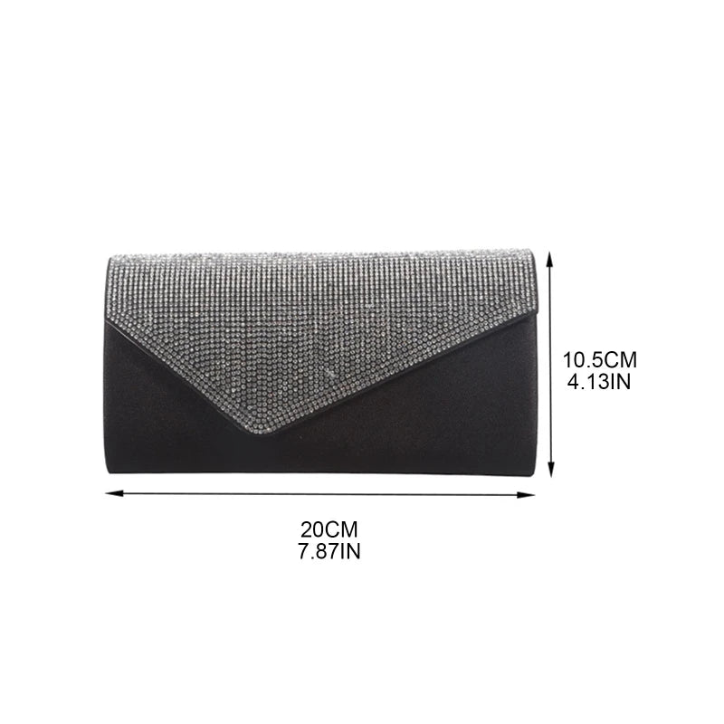 Glitter Purses and Handbags Envelope Evening Clutch Crossbody Bags Wedding Party Shoulder Bag for Women Gilrs