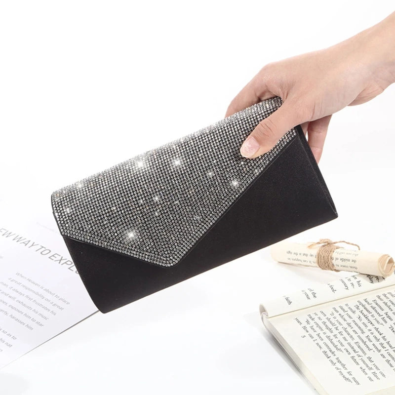 Glitter Purses and Handbags Envelope Evening Clutch Crossbody Bags Wedding Party Shoulder Bag for Women Gilrs