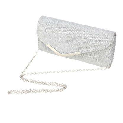 Glitter Small Clutch Bag Women Evening Handbag Small Phone Wallet Purse Shoulder Bag with Detachable Chain for Wedding