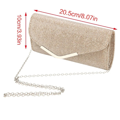 Glitter Small Clutch Bag Women Evening Handbag Small Phone Wallet Purse Shoulder Bag with Detachable Chain for Wedding
