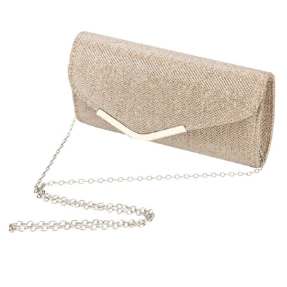 Glitter Small Clutch Bag Women Evening Handbag Small Phone Wallet Purse Shoulder Bag with Detachable Chain for Wedding