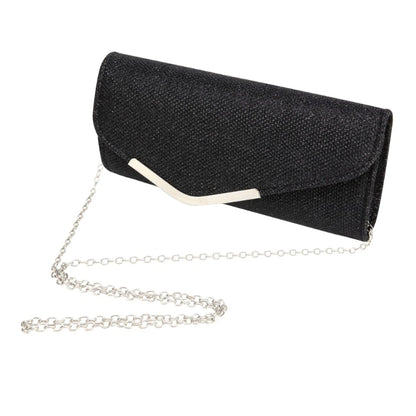 Glitter Small Clutch Bag Women Evening Handbag Small Phone Wallet Purse Shoulder Bag with Detachable Chain for Wedding