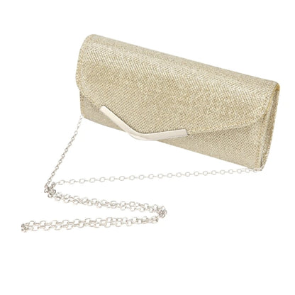 Glitter Small Clutch Bag Women Evening Handbag Small Phone Wallet Purse Shoulder Bag with Detachable Chain for Wedding